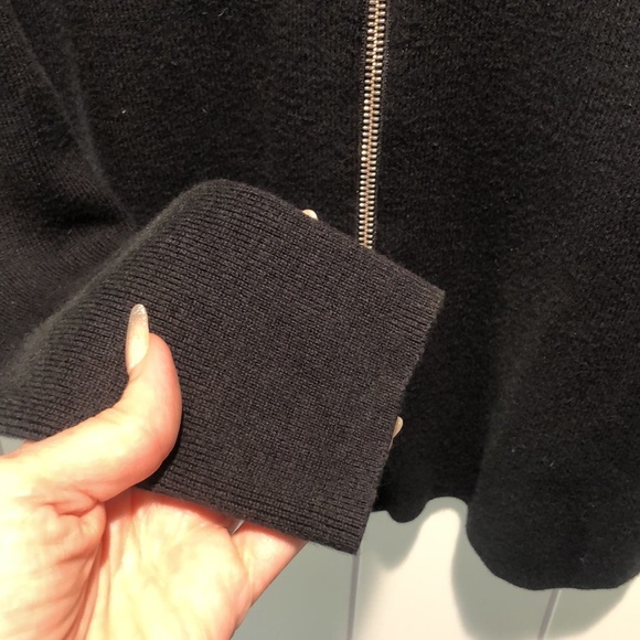 Mens Calibrate black ribbed cotton modal zip front sweater M - Picture 4 of 7